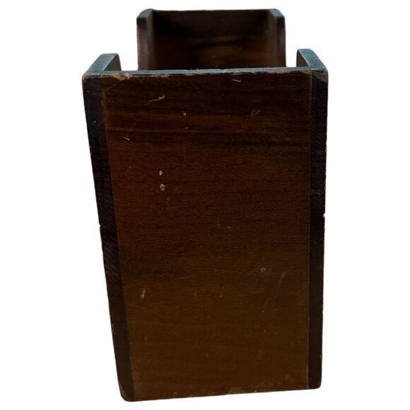 Vintage Woodcrest by Styson Apple Pear Wood Napkin Recipe Organizer Box - Picture 5 of 7